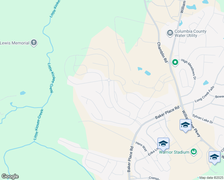 map of restaurants, bars, coffee shops, grocery stores, and more near 248 Carlow Drive in Grovetown