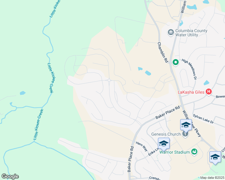 map of restaurants, bars, coffee shops, grocery stores, and more near 258 Carlow Drive in Grovetown