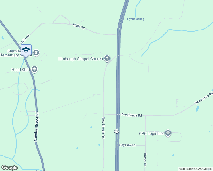 map of restaurants, bars, coffee shops, grocery stores, and more near 1298 New Lincoln Road in Talladega