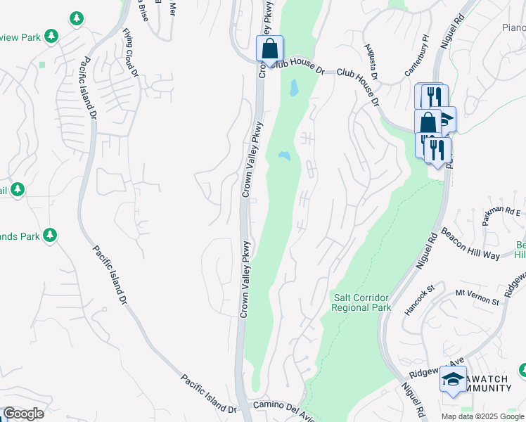 map of restaurants, bars, coffee shops, grocery stores, and more near 31612 West Nine Drive in Laguna Niguel