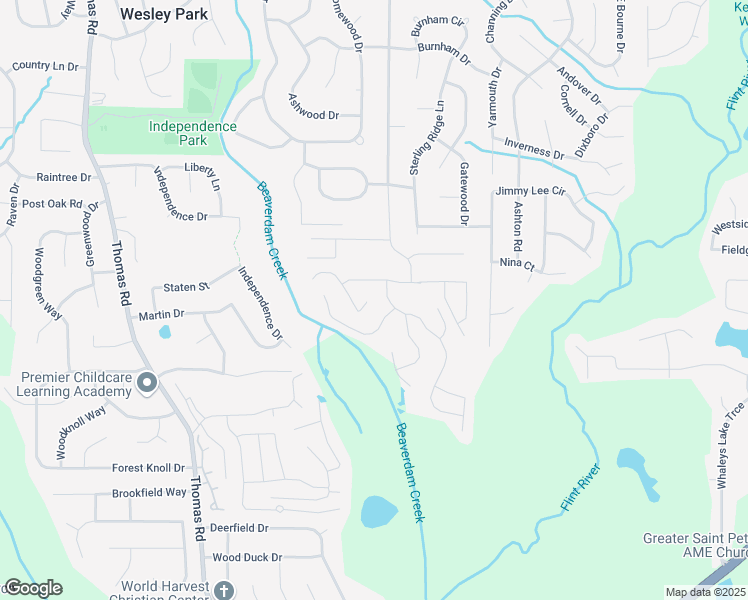 map of restaurants, bars, coffee shops, grocery stores, and more near 9207 Fairway Court in Riverdale