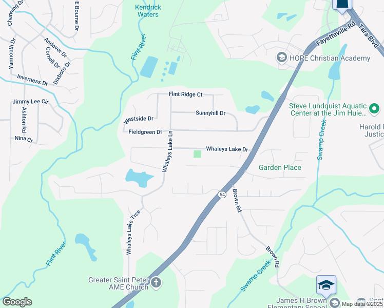 map of restaurants, bars, coffee shops, grocery stores, and more near 493 Whaleys Lake Drive in Jonesboro