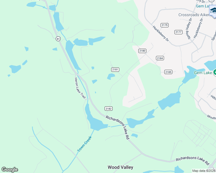 map of restaurants, bars, coffee shops, grocery stores, and more near 2133 Trail Point in Aiken