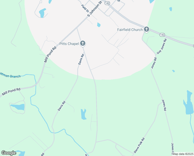 map of restaurants, bars, coffee shops, grocery stores, and more near 308 Pitts Chapel Road in Newborn