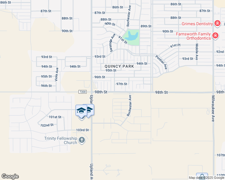 map of restaurants, bars, coffee shops, grocery stores, and more near 9710 Ross Avenue in Lubbock