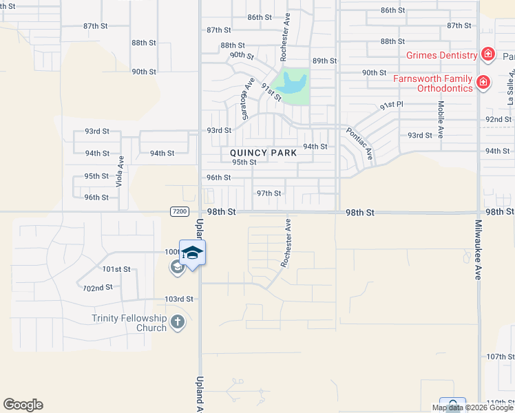 map of restaurants, bars, coffee shops, grocery stores, and more near 9710 Ross Avenue in Lubbock