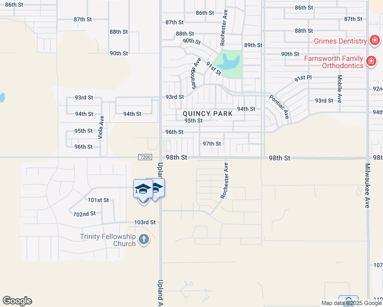 map of restaurants, bars, coffee shops, grocery stores, and more near 9710 Ross Avenue in Lubbock