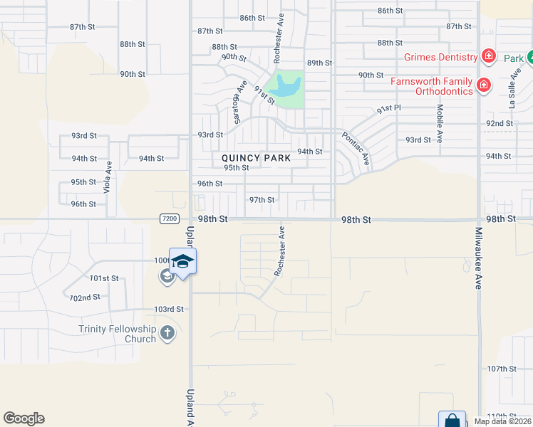 map of restaurants, bars, coffee shops, grocery stores, and more near 9707 Ridgely Avenue in Lubbock