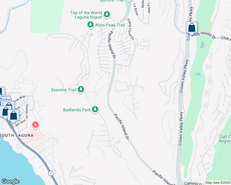 map of restaurants, bars, coffee shops, grocery stores, and more near 22902 Via Cruz in Laguna Niguel