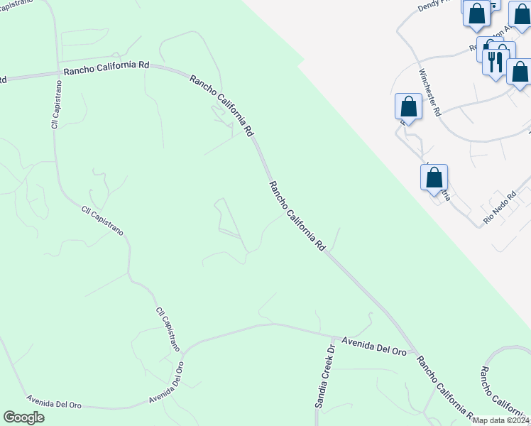 map of restaurants, bars, coffee shops, grocery stores, and more near Vía Vueltas in Riverside County