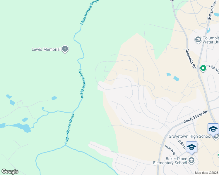 map of restaurants, bars, coffee shops, grocery stores, and more near 264 Dublin Loop in Grovetown