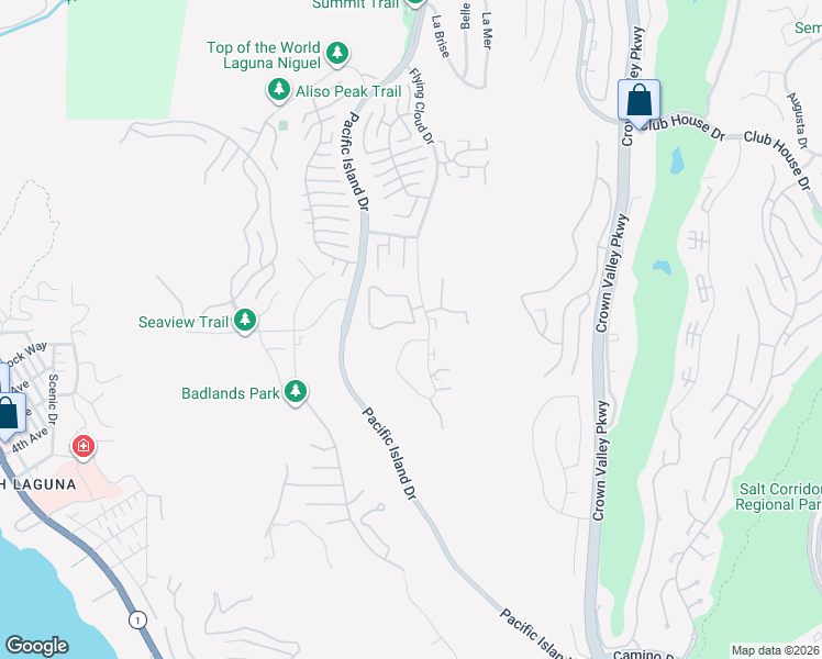 map of restaurants, bars, coffee shops, grocery stores, and more near 23002 Via Cruz in Laguna Niguel