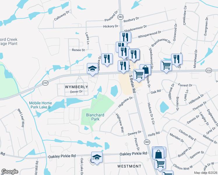 map of restaurants, bars, coffee shops, grocery stores, and more near 2138 Oak Ridge Road in Martinez