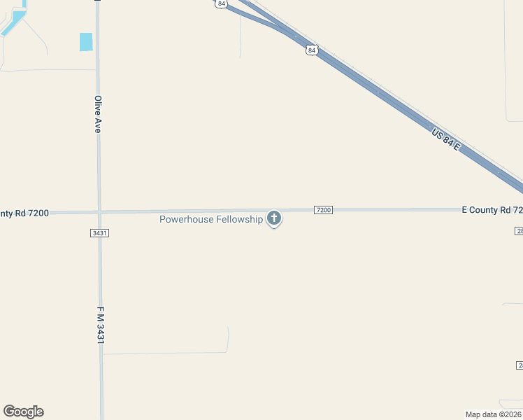 map of restaurants, bars, coffee shops, grocery stores, and more near East County Road 7200 in Lubbock