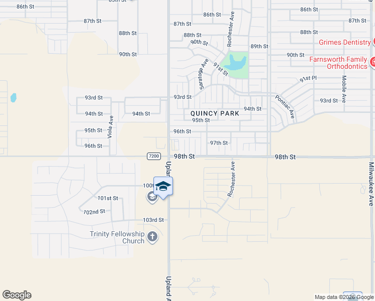 map of restaurants, bars, coffee shops, grocery stores, and more near 9715 Trenton Avenue in Lubbock