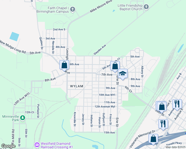 map of restaurants, bars, coffee shops, grocery stores, and more near 4421 7th Avenue in Birmingham