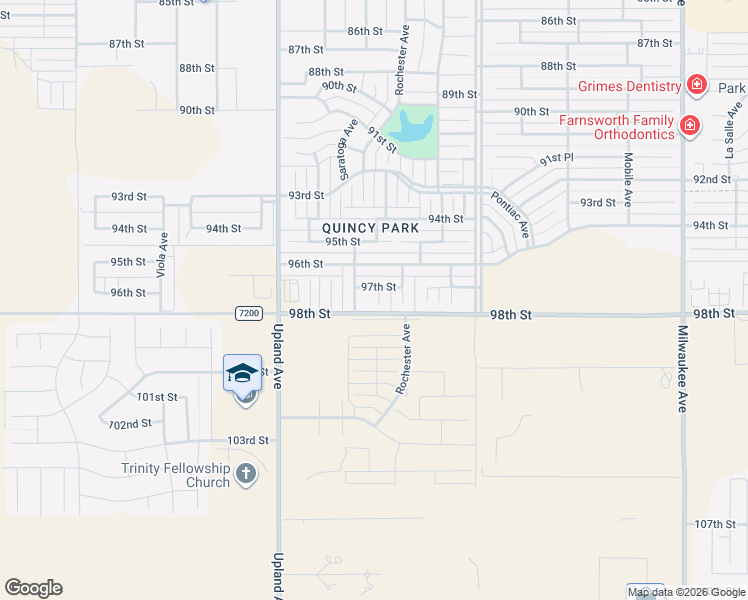 map of restaurants, bars, coffee shops, grocery stores, and more near 9707 Ridgely Avenue in Lubbock