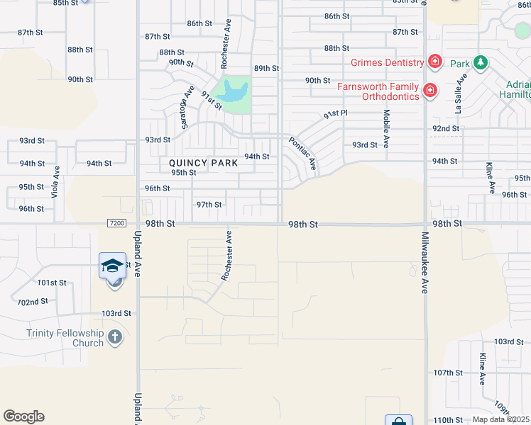 map of restaurants, bars, coffee shops, grocery stores, and more near 9705 Quitman Avenue in Lubbock