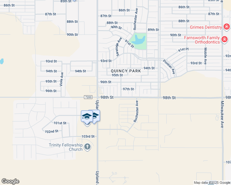 map of restaurants, bars, coffee shops, grocery stores, and more near 9710 Ross Avenue in Lubbock
