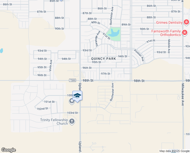map of restaurants, bars, coffee shops, grocery stores, and more near 9710 Ross Avenue in Lubbock