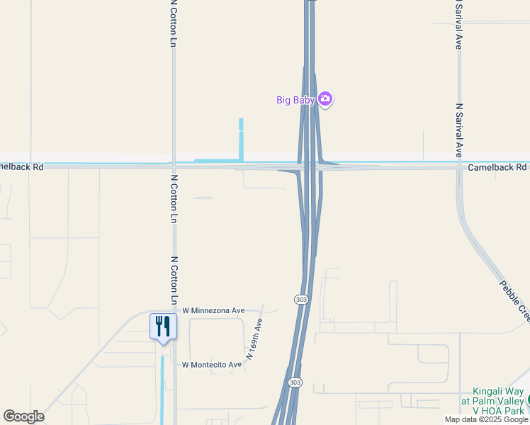 map of restaurants, bars, coffee shops, grocery stores, and more near 4877 North Cotton Lane in Litchfield Park