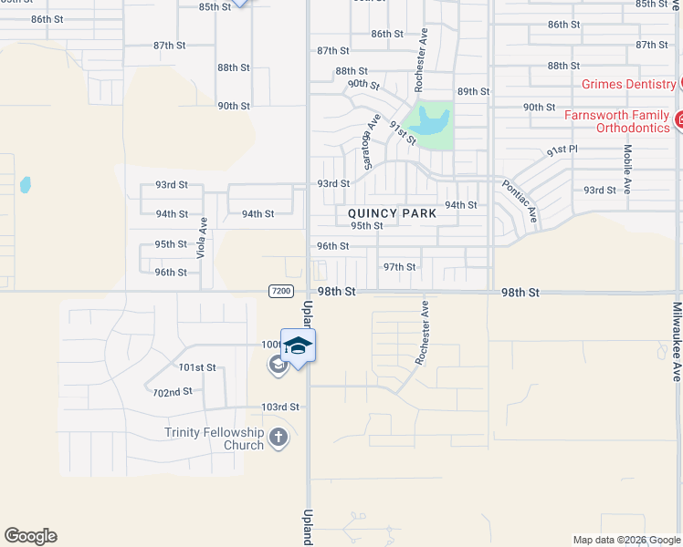 map of restaurants, bars, coffee shops, grocery stores, and more near 9715 Trenton Avenue in Lubbock