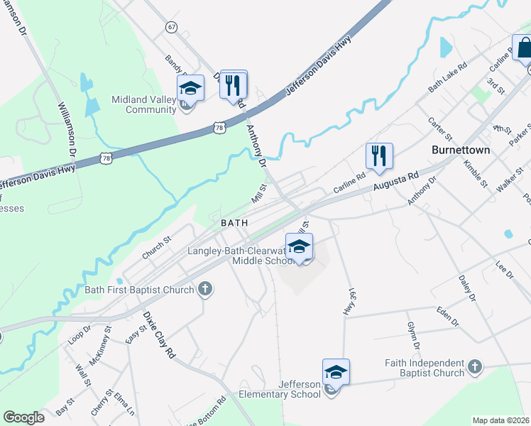 map of restaurants, bars, coffee shops, grocery stores, and more near 128 Maple Street in Warrenville