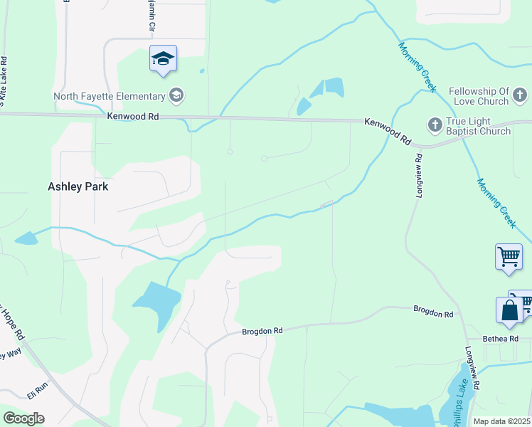 map of restaurants, bars, coffee shops, grocery stores, and more near 240 Thornton Drive in Fayetteville