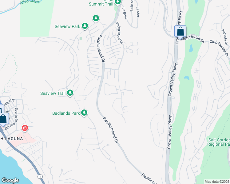 map of restaurants, bars, coffee shops, grocery stores, and more near 22991 Via Cruz in Laguna Niguel