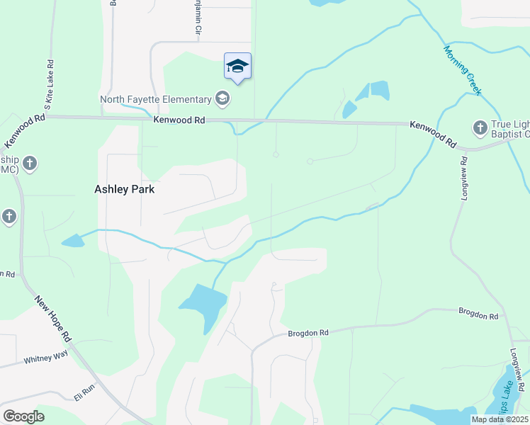 map of restaurants, bars, coffee shops, grocery stores, and more near 265 Thornton Drive in Fayetteville
