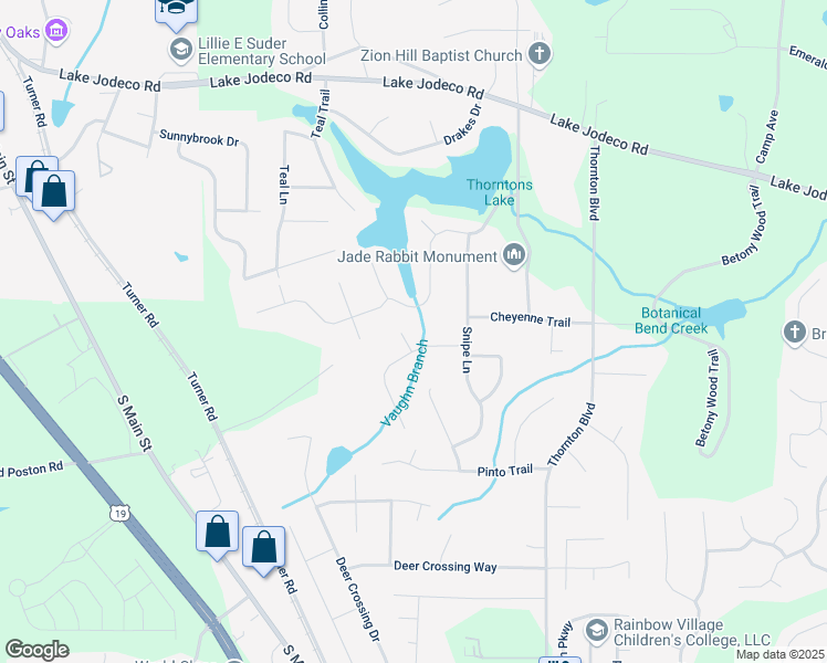 map of restaurants, bars, coffee shops, grocery stores, and more near 9124 Ogala Court in Jonesboro
