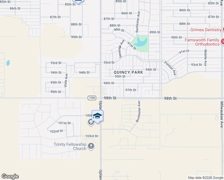 map of restaurants, bars, coffee shops, grocery stores, and more near 9715 Trenton Avenue in Lubbock