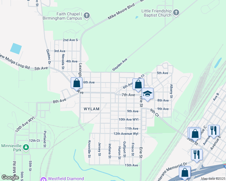 map of restaurants, bars, coffee shops, grocery stores, and more near 4421 7th Avenue in Birmingham