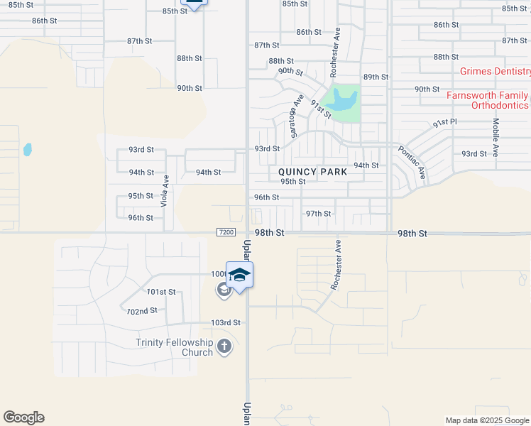 map of restaurants, bars, coffee shops, grocery stores, and more near 9715 Trenton Avenue in Lubbock