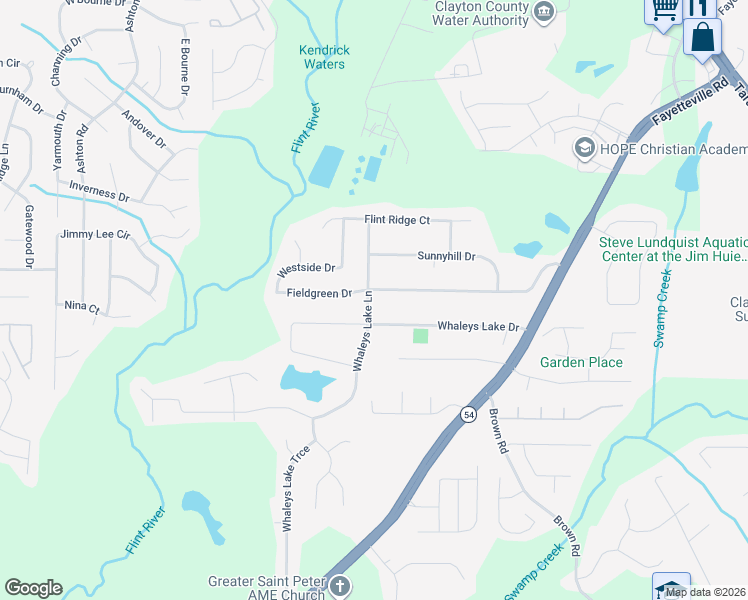 map of restaurants, bars, coffee shops, grocery stores, and more near 445 Fieldgreen Drive in Jonesboro