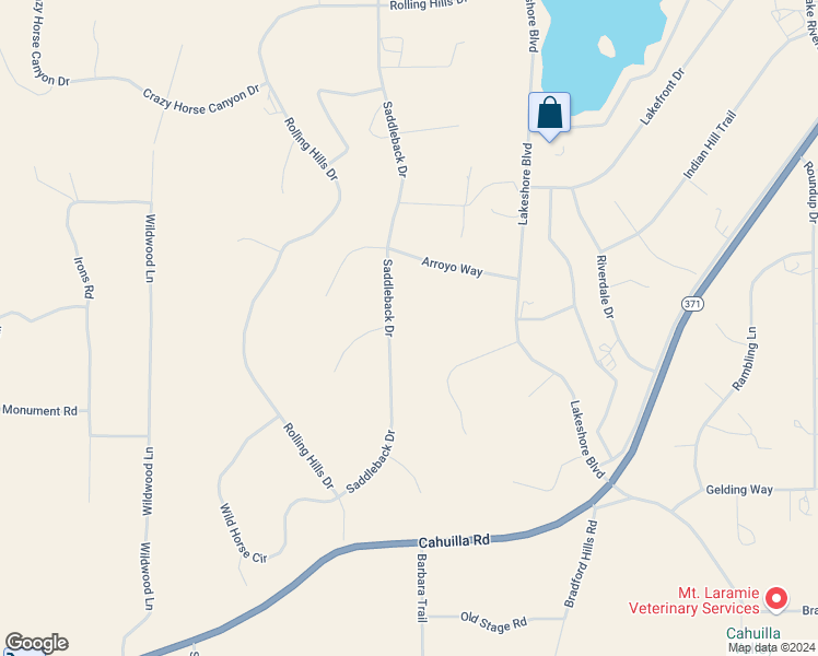 map of restaurants, bars, coffee shops, grocery stores, and more near 42400 Saddleback Drive in Aguanga