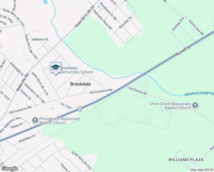 map of restaurants, bars, coffee shops, grocery stores, and more near 210 Bliss Lane in Orangeburg