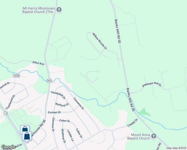 map of restaurants, bars, coffee shops, grocery stores, and more near 110 Fox Lea Trail in Aiken