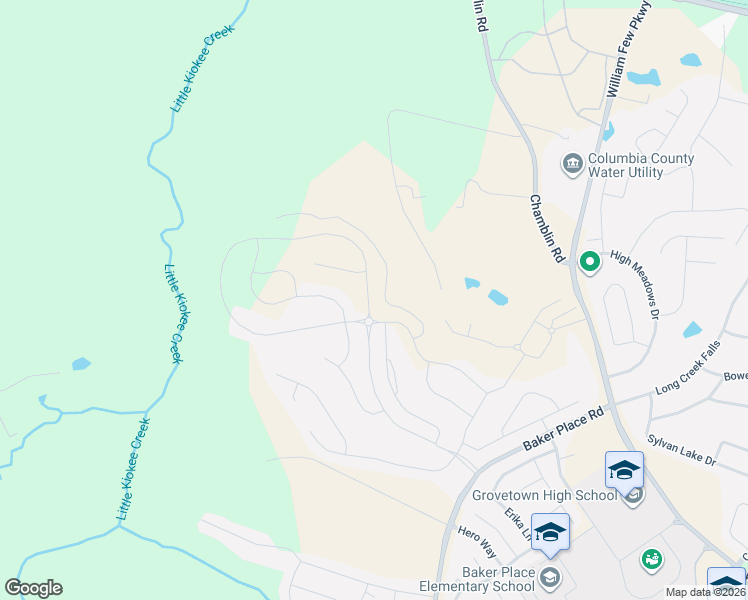 map of restaurants, bars, coffee shops, grocery stores, and more near 122 Dublin Loop in Grovetown