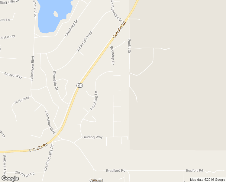 map of restaurants, bars, coffee shops, grocery stores, and more near Roundup Drive in Riverside County