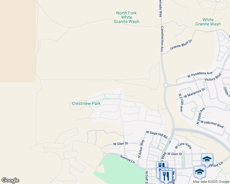 map of restaurants, bars, coffee shops, grocery stores, and more near in Buckeye