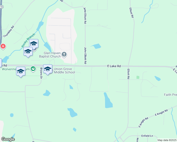 map of restaurants, bars, coffee shops, grocery stores, and more near 482 East Lake Road in McDonough