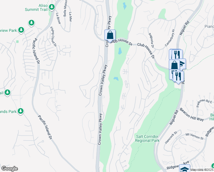 map of restaurants, bars, coffee shops, grocery stores, and more near 31446 West Nine Drive in Laguna Niguel