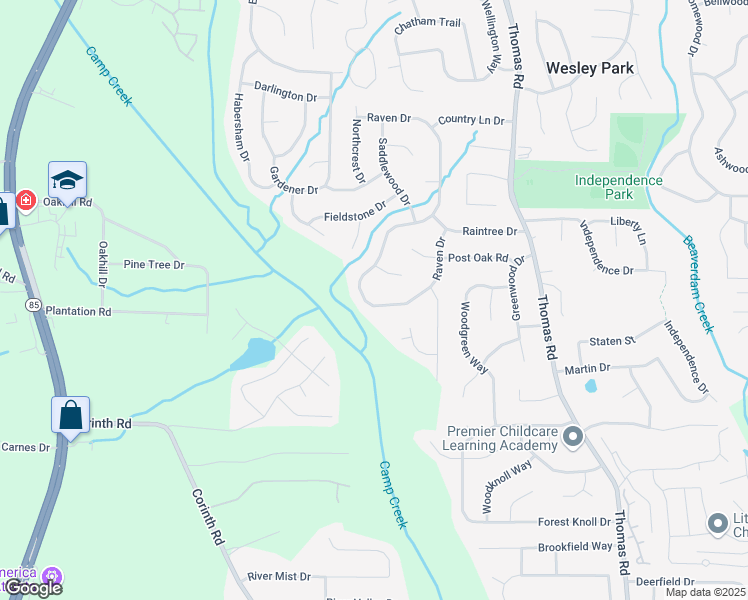 map of restaurants, bars, coffee shops, grocery stores, and more near 9136 Raven Drive in Jonesboro