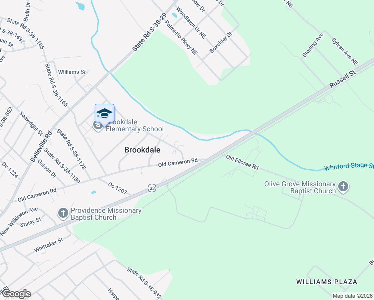 map of restaurants, bars, coffee shops, grocery stores, and more near 210 Bliss Lane in Orangeburg