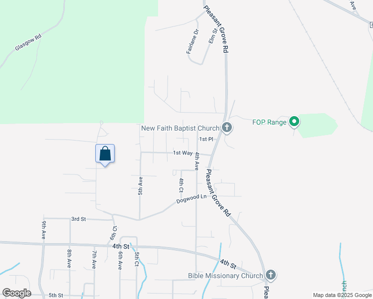map of restaurants, bars, coffee shops, grocery stores, and more near 412 1st Way in Pleasant Grove