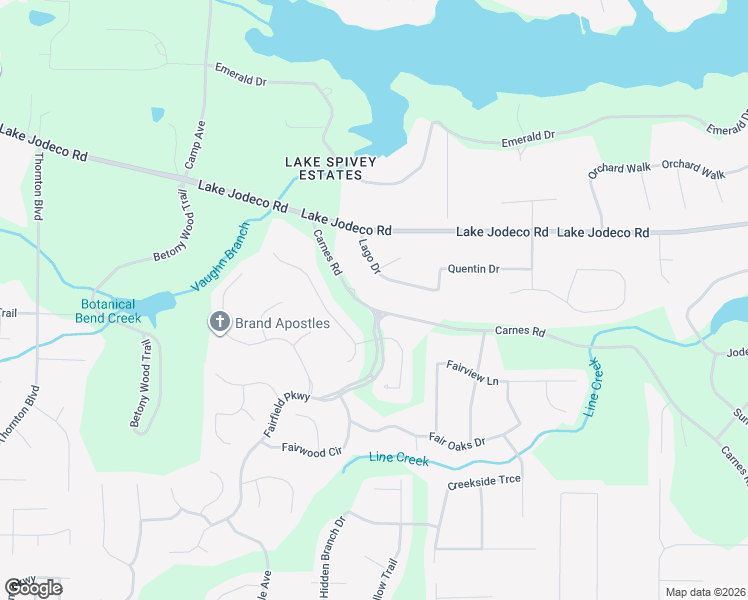 map of restaurants, bars, coffee shops, grocery stores, and more near 2336 Carnes Road in Jonesboro