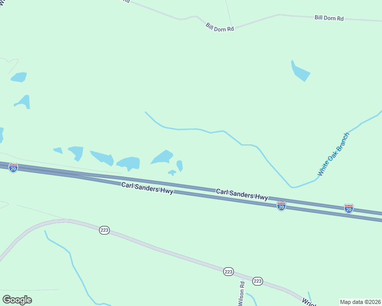map of restaurants, bars, coffee shops, grocery stores, and more near 7501 Rainey Morris Road in Appling