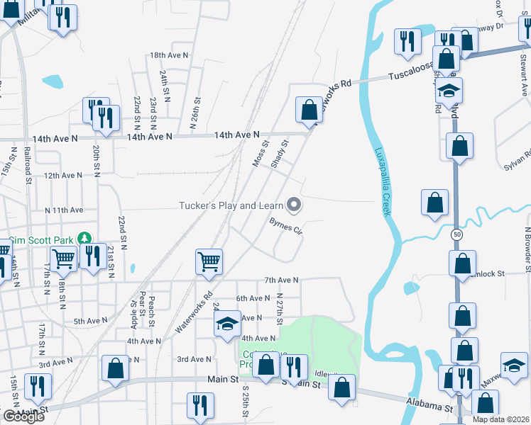map of restaurants, bars, coffee shops, grocery stores, and more near 919 Waterworks Road in Columbus