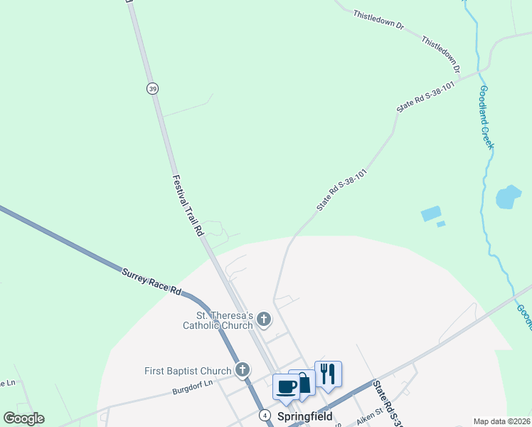 map of restaurants, bars, coffee shops, grocery stores, and more near 1 State Road S-38-101 in Williston